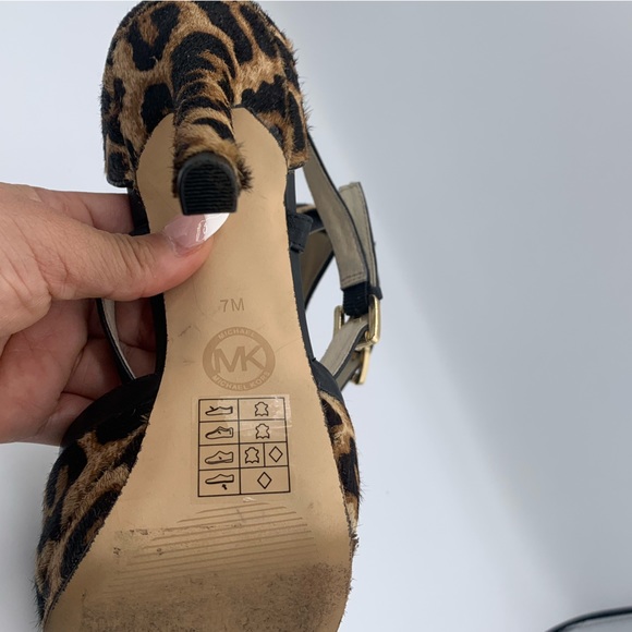 MICHAEL KORS HEELS LEOPARD PRINT SIZE 7 - Picture 5 of 10